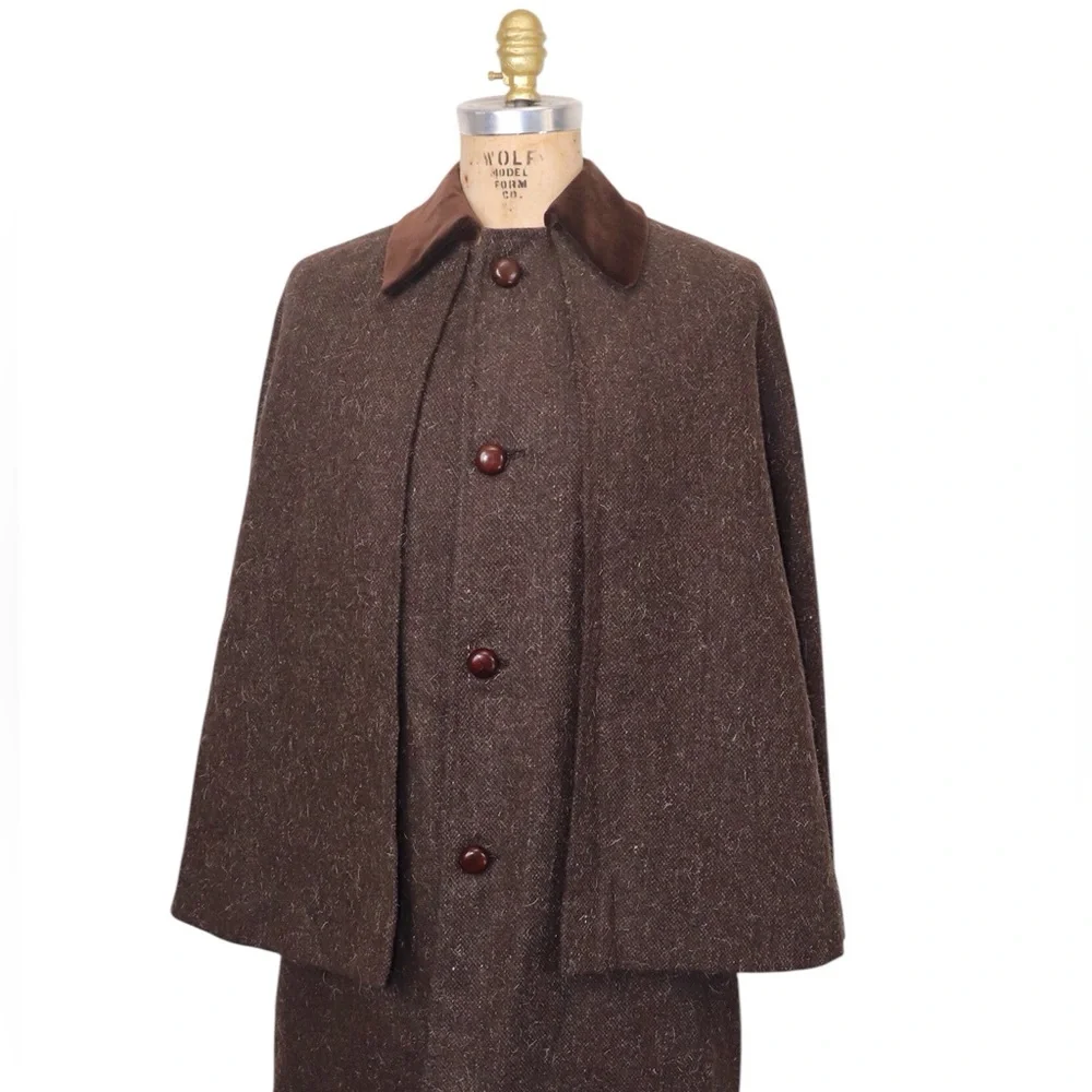 Vintage Bespoke Gentleman's Inverness Cape or Ulster Cape by Connock & Lockie - Picture 16 of 16